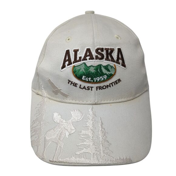 Alaska Est. 1959 The Last Frontier Slideback Hat Tan OS Adjustable Arctic Circle - Picture 1 of 8